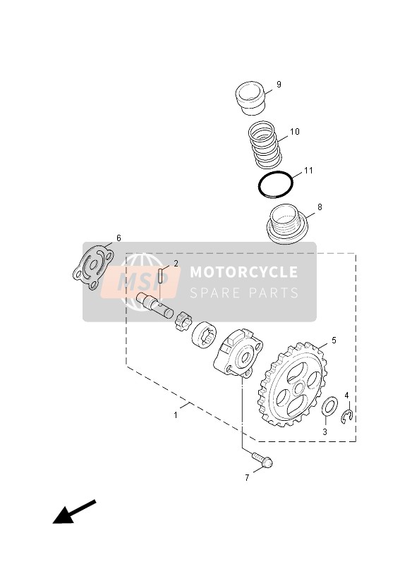 Yamaha NXC125-EA 2012 La pompe à huile pour un 2012 Yamaha NXC125-EA